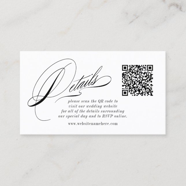 Détails de calligraphie élégante Carte de boîtier  (Devant)
