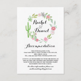 Détails de cartes de mariage de fiesta de logement