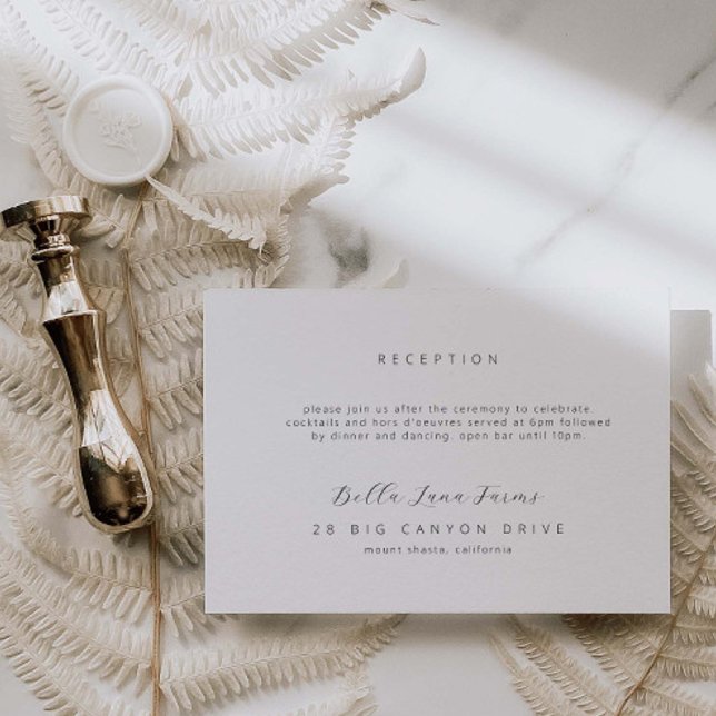 Détails de la réception de mariage formelle Carte  (Créateur téléchargé)