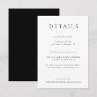 Détails de mariage élégant Carte de boîtier