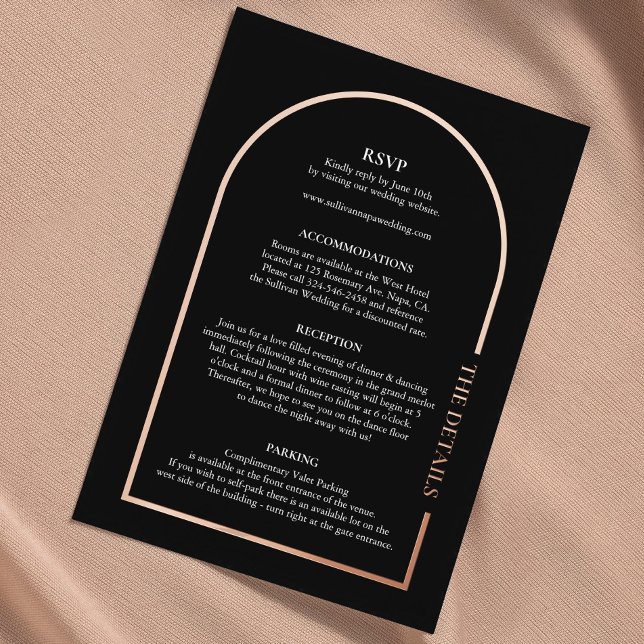 Détails de mariage élégants Carte de fermeture à h (Créateur téléchargé)