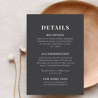 Détails de typographie élégante Carte de boîtier
