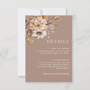 Détails du Mariage floral élégant Cartes de boîtie