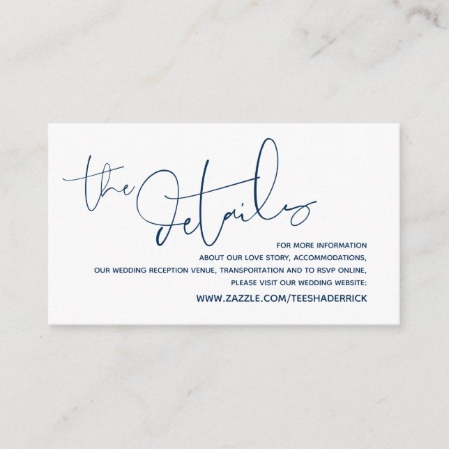 Détails du Mariage moderne, Carte de boîtier RSVP  (Devant)