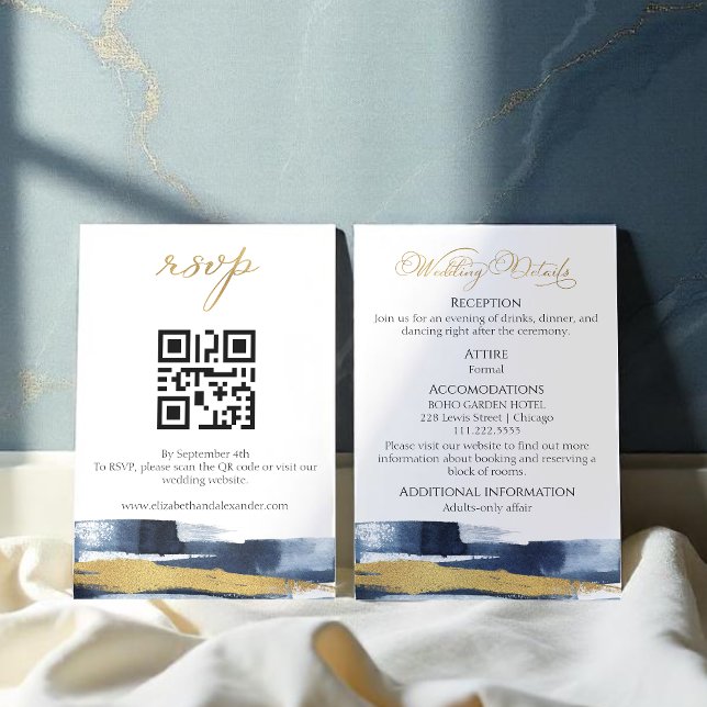 Détails du mariage | RSVP | Carte de boîtier de co (Créateur téléchargé)