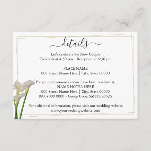 Détails du Mariage vert Insérer une carte