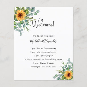 Détails du programme de mariage des eucalyptus des
