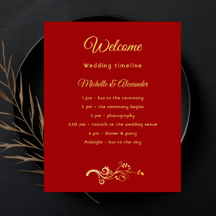 Détails du programme de mariage en or rouge Budget
