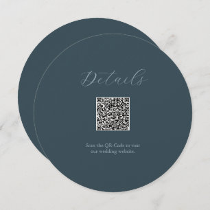 Détails gris Code QR Carte Stackable Invitations