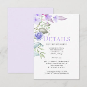 DETAILS Lavender Floral Spring Bouquet Invitation