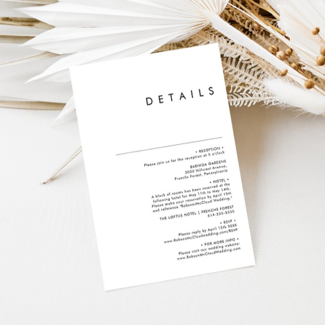 Détails minimaliste moderne Carte de boîtier (Créateur téléchargé)