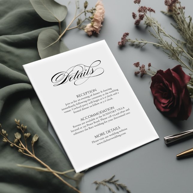 Détails minimaux du Mariage Carte de boîtier éléga (Créateur téléchargé)