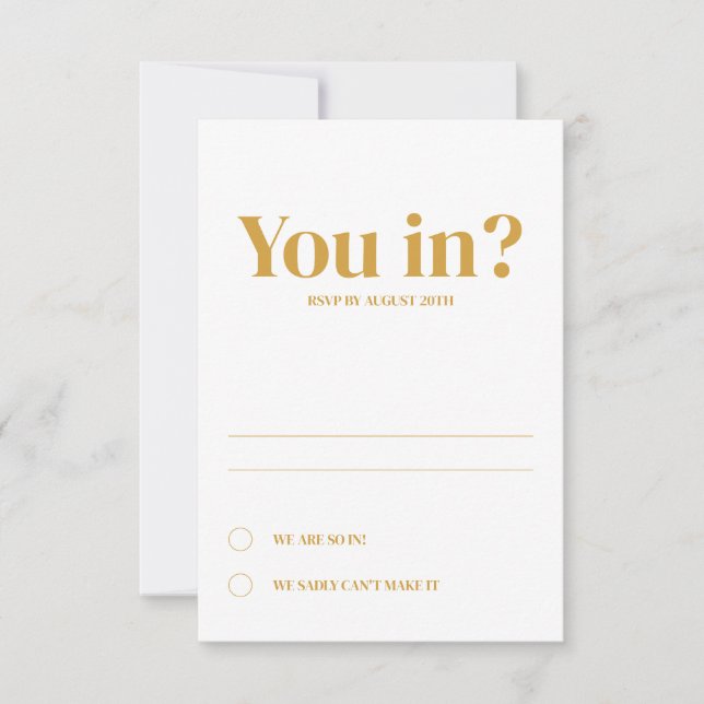 Détails minimaux du Mariage Invitation (Devant)