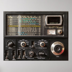 Details of an old am radio receiver poster