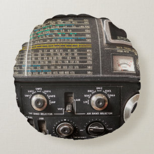 Details of an old am radio receiver round pillow