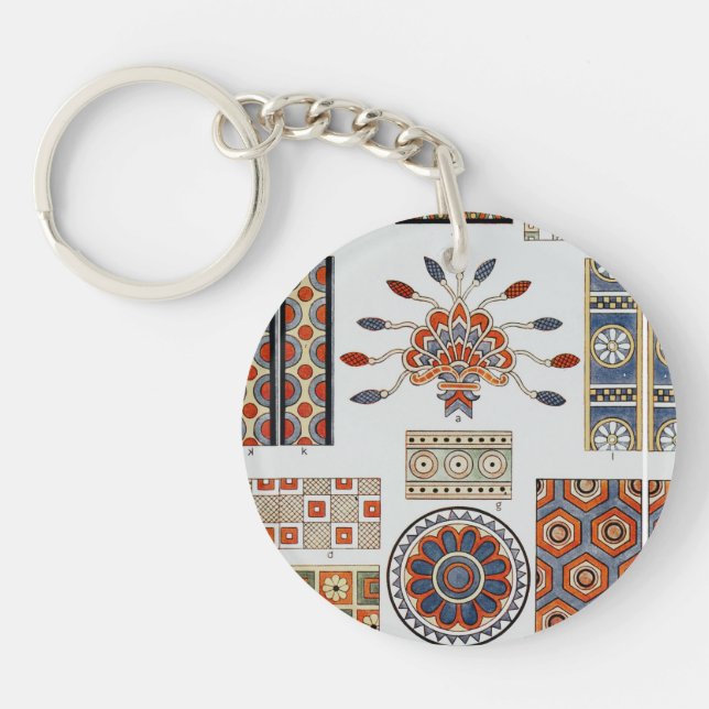 Details Of Decoration Ancient Assyrian Costume  Keychain (Front)