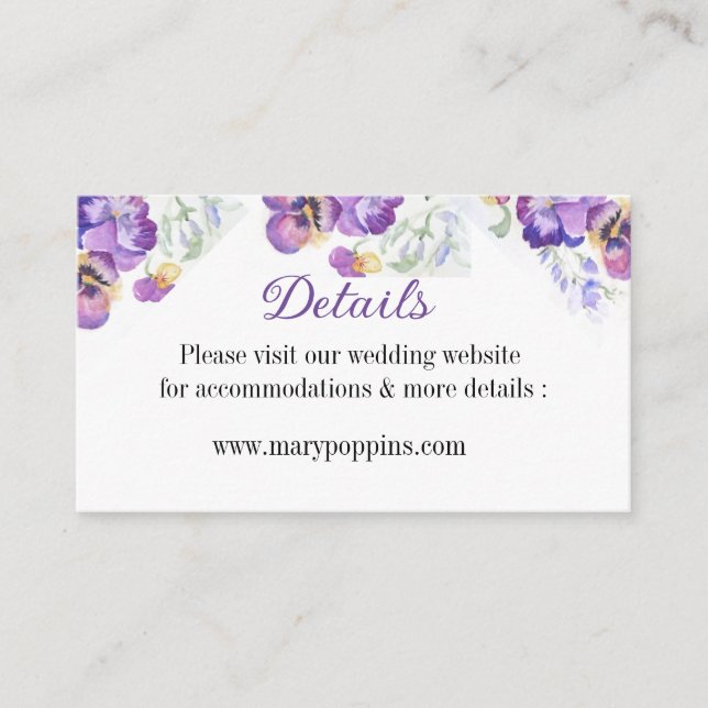 Détails Panneaux à purelle fleurie Carte de boîtie (Devant)