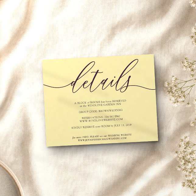 Details Signature Simple Midnight Fig RSVP Card (Creator Uploaded)