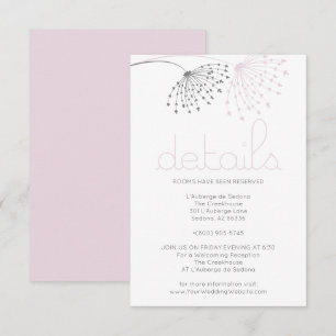 DETAILS Whimsical Blush Pink Doodle Flowers Invitation