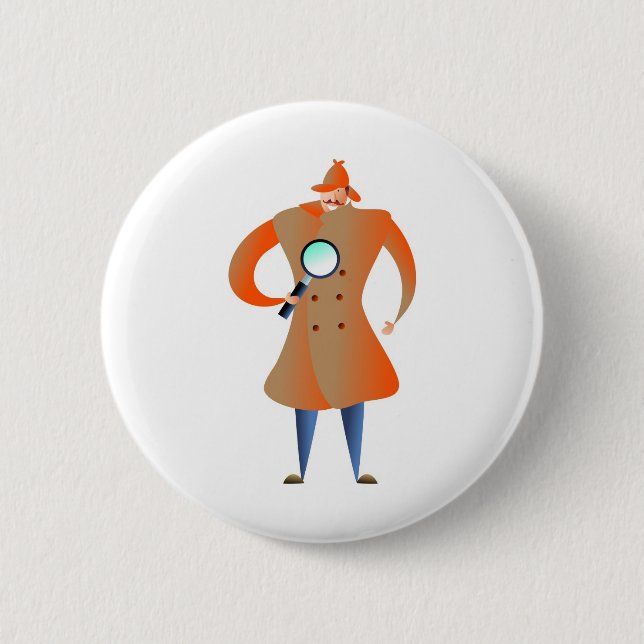 Detective 2 Inch Round Button (Front)