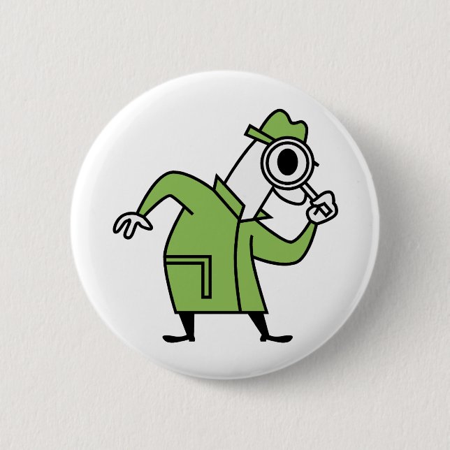 Detective 2 Inch Round Button (Front)