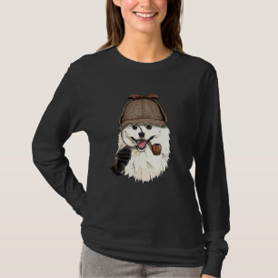 Detective American Eskimo Spy Investigator Puppy D T-Shirt