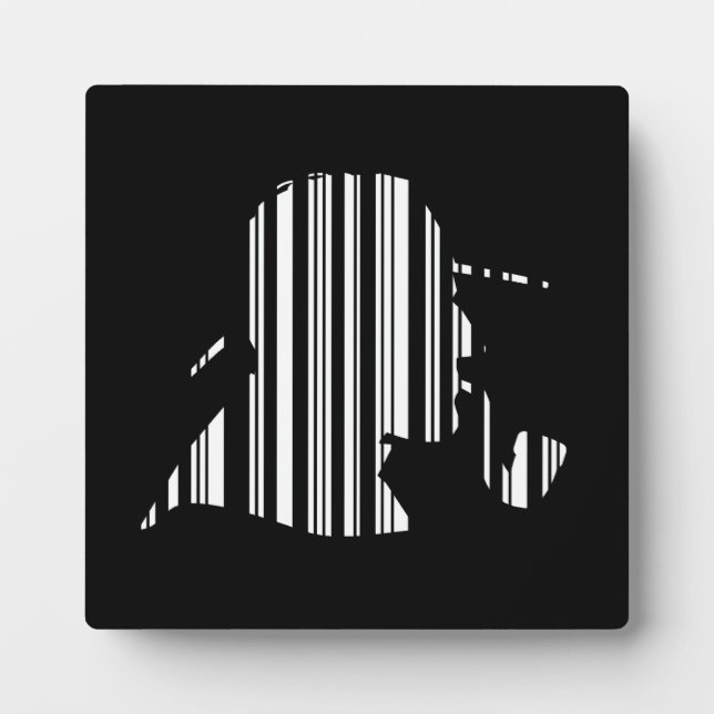 DETECTIVE BAR CODE Pipe Smoking Barcode Pattern Plaque (Front)