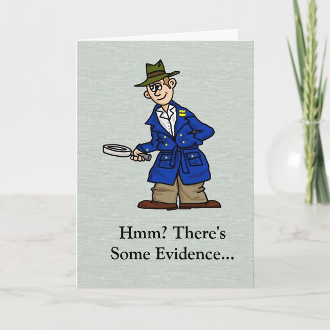 Detective Birthday Card to Customize (Front)