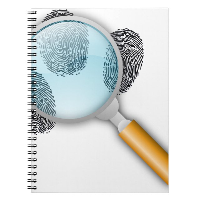 Detective Clues Find Finger Fingerprints Mystery Notebook (Front)