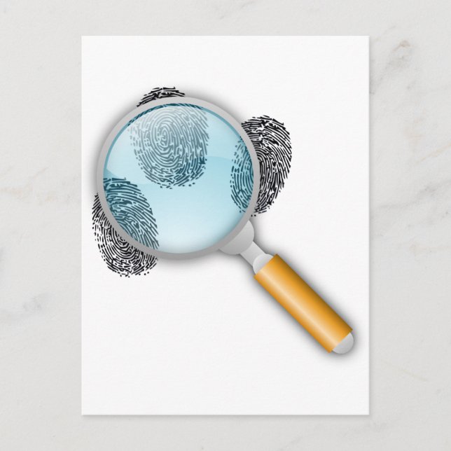 Detective Clues Find Finger Fingerprints Mystery Postcard (Front)