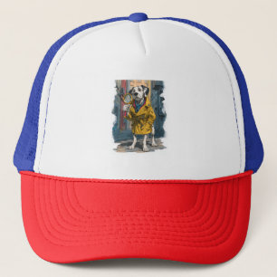 Detective Dalmatian � Crime Solver Dog Trucker Hat