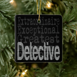 Detective Extraordinaire Ceramic Ornament
