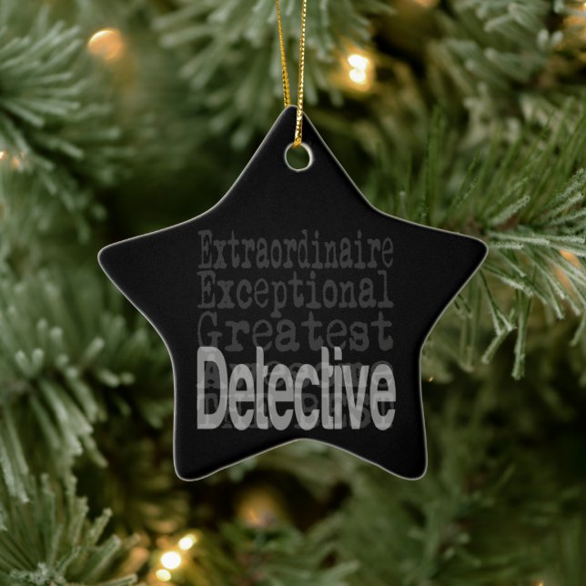 Detective Extraordinaire Ceramic Ornament (Tree)