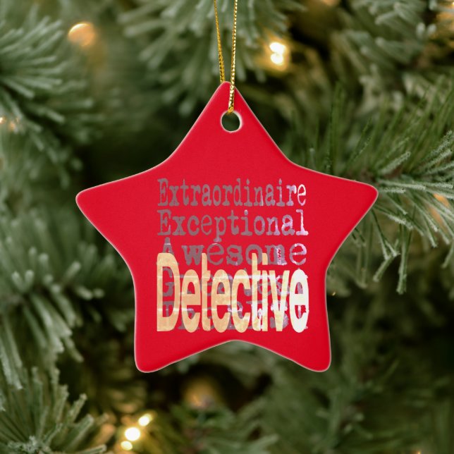 Detective Extraordinaire Ceramic Ornament (Tree)