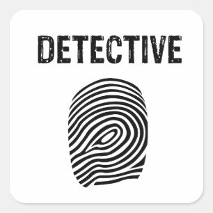 Detective, for detective square sticker