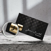 Detective Luxury Black & Gold Monogram