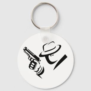 Detective Mobster Keychain