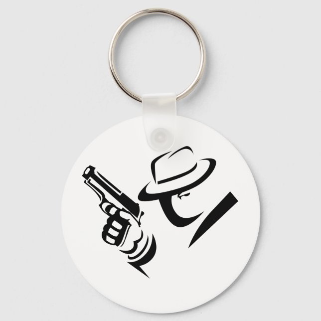 Detective Mobster Keychain (Front)