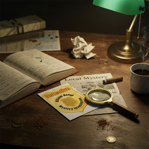 Detective Official Badge Mystery Investigator Invitation