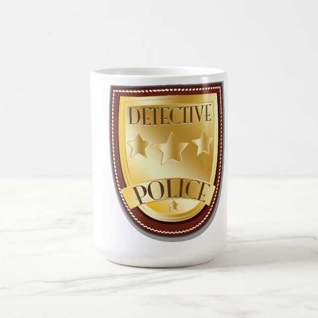 Detective Police Badge Coffee Mug (Center)