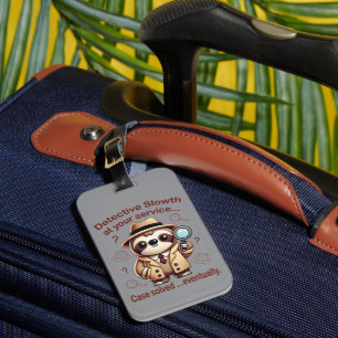 "Detective Sloth" Sloth Private Eye Luggage Tag