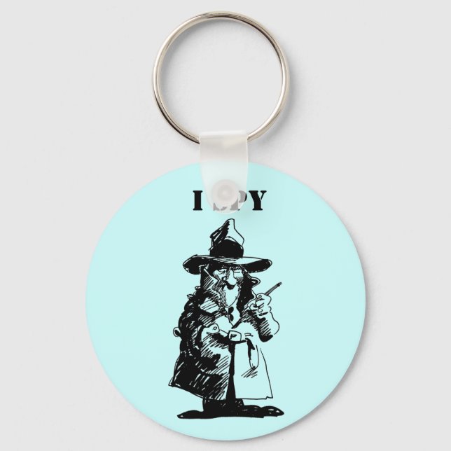 Detective Sly Ol Gumshoe Murder Mystery Sleuth Keychain (Front)