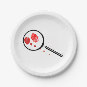 Detectives Magnifying Glass Paper Plate