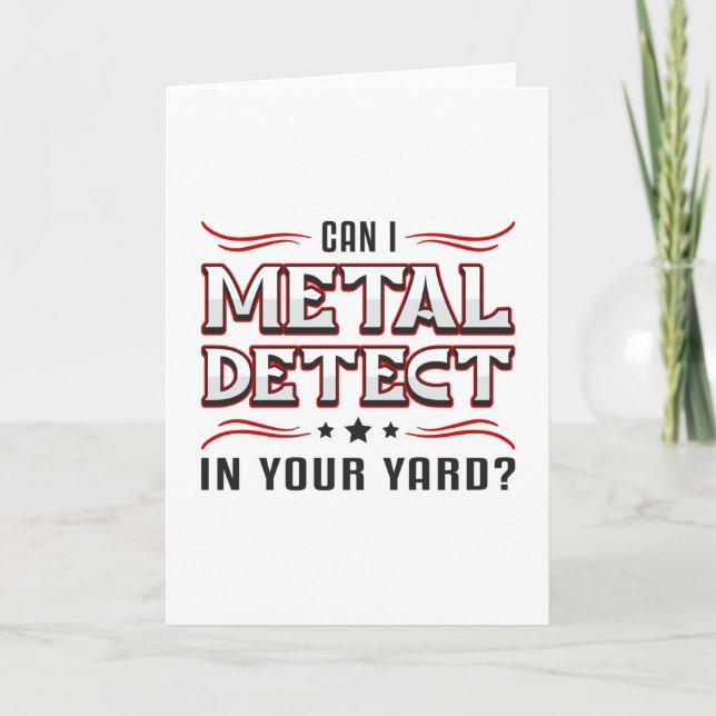 Detectorist Detector Metal Detecting Funny Gift Card (Front)
