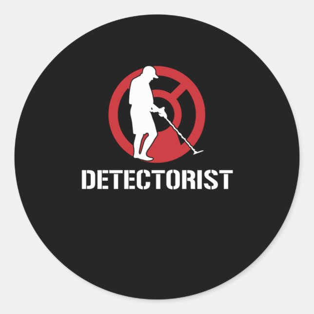 Detectorist Metal Sensor Treasure Hunters Gift Classic Round Sticker (Front)