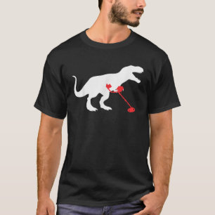 Detectsaurus Dinosaur T Rex Funny Metal Detecting  T-Shirt