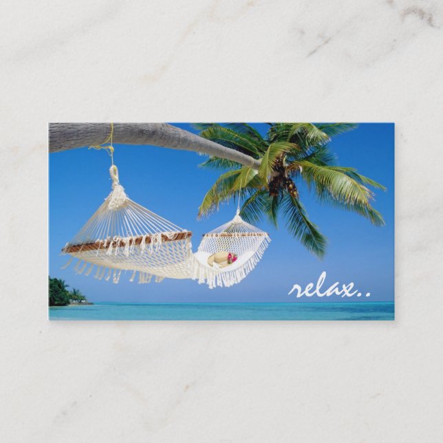 détendez le carte de visite de voyage (Devant)