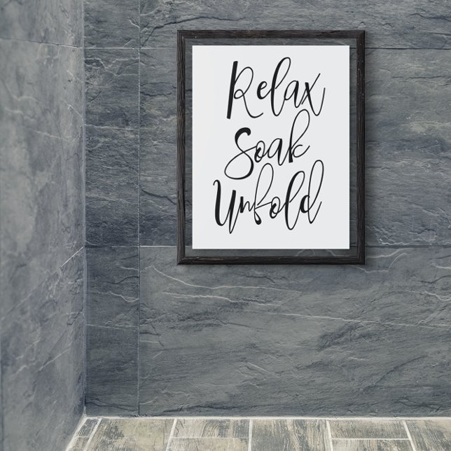 Détendez-vous Déplier Soin Salle de bain poster d' (Créateur téléchargé)