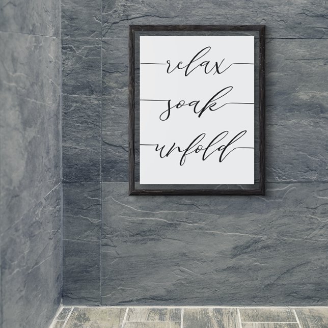 Détendez-vous Déplier Soin Salle de bain poster d' (Créateur téléchargé)