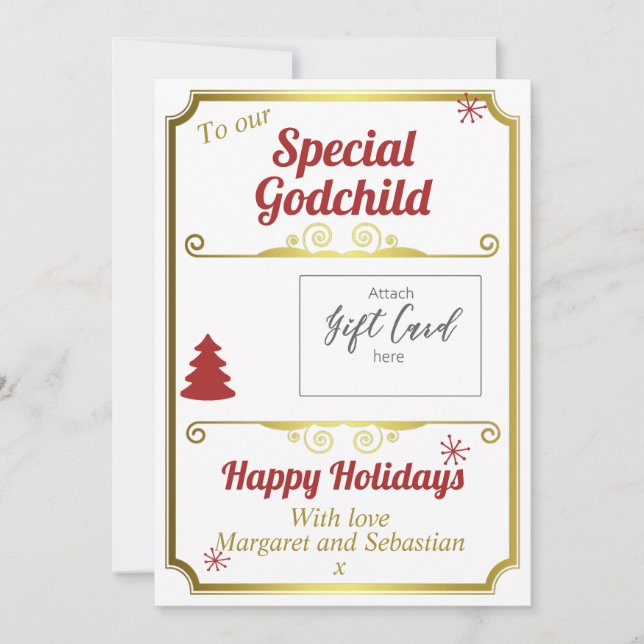 Détenteur de la carte cadeau de Noël Godchild (Devant)